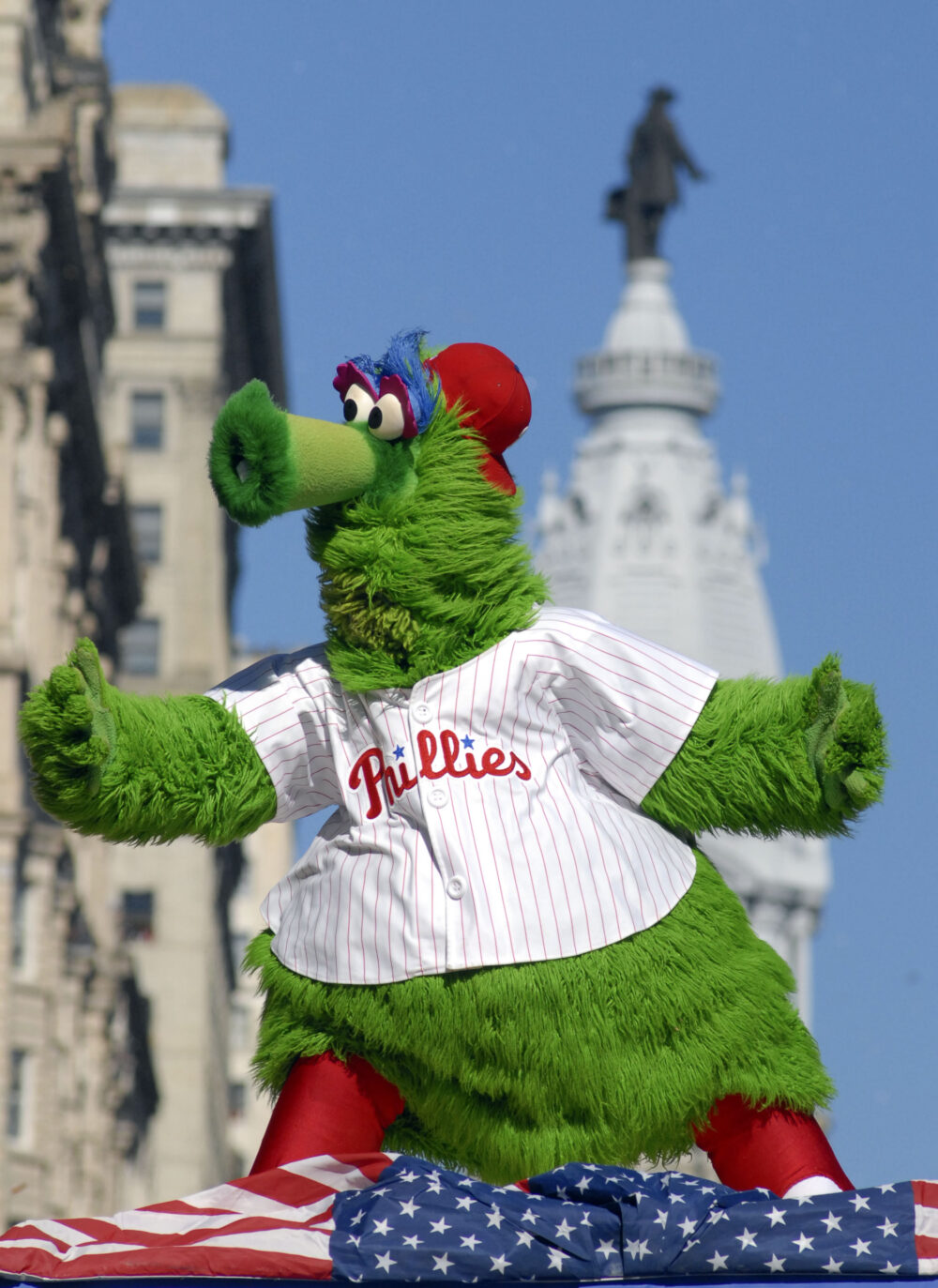 Phillies Phanatic at the World Series Championship Parade in 2008. 